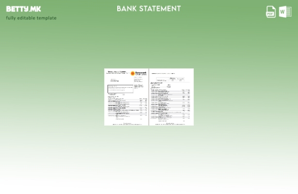 Модерен стил Шаблон за збор страници за извод од банка во САД Suncoast 1